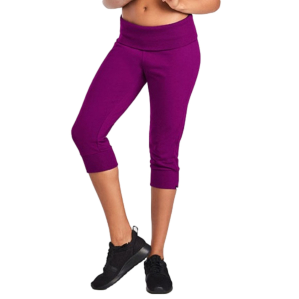 👠Fabletics Hamilton Cropped Sweatpant Foldover NWT Purple Small